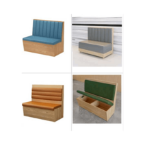 레스토랑 붙박이 소파 햄버거집 술집 호텔 다방 쿠션, 소파 01 오렌지