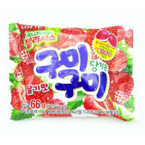 롯데제과 구미당기는 구미 딸기맛 젤리, 66g, 20개
