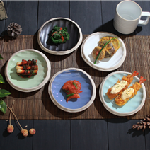 싸고예쁜그릇 여주 파스타 도자기 작가 핀란드 보쌈 명품 수제 접시 질, 블루