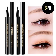 유니픽쳐 타투 붓펜 아이라이너, 블랙, 3개