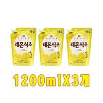 퐁퐁 주방세제 레몬식초 1200mlX3개/물때냄새제거