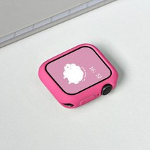 iSerise 애플워치 젤리캔디 실리콘 컬러풀 워치케이스, 12-로즈핑크