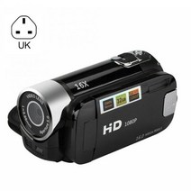 캠코더 풀 HD 10800p 전문 24mp 고화질 abs fhd dv 270도 회전, 영국 블랙, 협력사