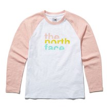 [국내매장판]노스페이스 티셔츠 키즈 TNF 로고 긴팔 라운드티 NT7TL50U