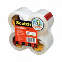 쓰리엠 스카치 포장용 테이프 리필 132R 48mm x 20m 4p, 투명, 2개입