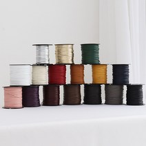 랍빠끈 납작가죽 천연가죽 끈 (3mm 5mm) 17color rdq 반지 키링 팔찌 등 DIY 가죽끈, 브라운