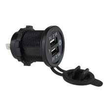 욜케이유 충전 소켓 여행용 핸드폰 4.2A USB 충전 2포트 스위치 캠핑카 DIY