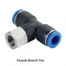 국산 제조 에어호스 연결 다용도 원터치 피팅 T자 암나사 PTF type, 06M6