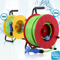 18M 캠핑카 물보충 세차 청소 물분사 릴호스 화분 정원 주택 원예 꼬임방지 시장, 다용도 릴호스 18M