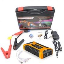 점프앤고 89800mAh 자동차 점프 스타터 12V 4USB 600A 휴대용 자동차 배터리 부스터 충전기 부스터 파워뱅크 시동 장치 자동차 스타터, Type B -Red, one option