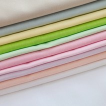 면 무지 60수 원단 10색상 단품 2사이즈 인형옷만들기 원피스원단 연습용 자투리원단, 연노랑
