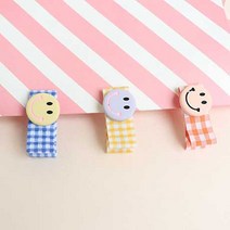 코튼아이 매트 러빗 체크 논슬립집게핀 아기머리핀