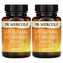 닥터머콜라 리포소말 비타민 D3 5000IU 30정 2팩 Dr.Mercola Liposomal Vitamin D3, 1개, 기본