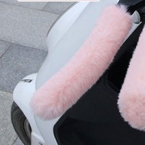 성인세발자전거 미니 전기 자전거 플러시 손잡이 커버 오토바이 세발 일반 두꺼운 따뜻한 겨울 장비, 04 PINK, 한개옵션1