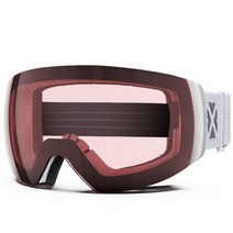 Maxjuli 전문 마그네틱 스키 고글 더블 레이어 렌즈 안티-포그 uv400 스키 스노우 보드 안경 스노모빌 남성 여성 m6, x4 레드 화이트
