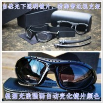 스포츠 레트로 할리 오토바이 바이크 마스크 고글 스팟 색상 변경 편광 근시는 광학 착용, 근시 색이 변하는 편광(회색에서 투명)