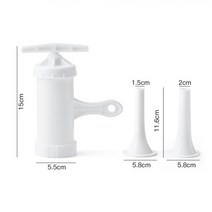 고기도구 수제 소시지 충전기 스테인레스 스틸 주사기 고기 필러 메이커, 02 Stuffer 3Pc Tube