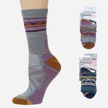 뉴욕트레이딩(연합) 스마트울 메리노울 여성 라이트쿠션 미드크루 기능성 하이킹 양말, LUNAR GRAY/S