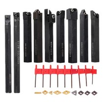GHSHOP 9x 전문 선반 보링 바 핸드 보링 바 인서트 터닝 도구, 22cmx15cmx4cm, 검은색, 고탄소강