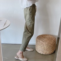 제이에프앤씨 여성용 마바지 9부 밴딩 린넨팬츠 일자핏