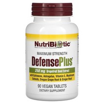 뉴트리바이오틱 - DefensePlus 250 mg 자몽씨 추출물 90 식물성 정, 90 개
