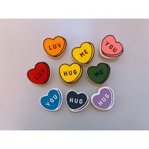 [라뮤즈캔들] 미니하트 4종 세트 석고방향제 차량방향제 상자포장, 노랑, 블랙체리