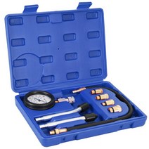 가솔린 엔진 압축 시험기 자동 가스 실린더 게이지 테스트 키트 0-300psi, 02 Blue