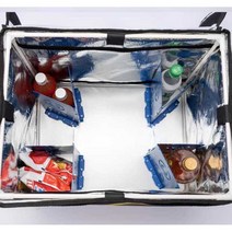 배달가방 음식물 고정대 자석 칸막이 배달통파티션, 30L 바닥판 38x27 강력 자석 블록 2개 접이식