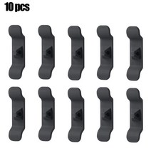 전기자전거부품 전기자전거모터 Cord Organizer 케이블 관리 클립 케이블 보관 홀더 keeper wrapper winder for air 프라이어 커피 머신 주방 가전, 10 개 블랙