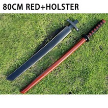 합기도 나무 칼 무술 무기 자기 방어 스틱 쿵푸 사무라이 훈련 칼 Katana 가방 일본어 닌자 나이프, [10] 80 Bed and Holster
