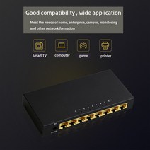 RJ45 허브 게임 이더넷 스마트 스위처 8 포트 100M 네트워크 스위치 플러그 앤 플레이 로딩 어댑터 인터넷 분배기