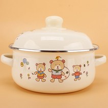 MEIISEO다용도 양수 냄비 인덕션 냄비 세트, 곰 파티 [뜨거운 판매]_16Cm