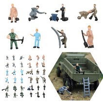 25pcs scale 1:87 디오라마 모델 철도 작업자 미니어처 피규어 건축 기차 사람들 레이아웃 키트, 없음