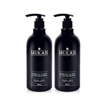무칸 허브 올인원 두피샴푸 500ml 2개 탈모샴푸 자취 손상모 향기좋은, 무칸 허브 올인원 두피샴푸 500m