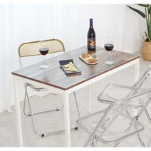 비셀리움 모던 테이블 화이트 프레임 600, 클래식브라운