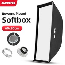 포토부스 AMBITFUL24 인치 x 35 60x90cm 소프트박스 보웬스 프로포토 엘린크롬 마운트 스튜디오 스트로브 플래시 라이트용, [02] for Profoto Mount