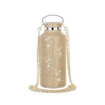 350ml500ml750ml 다이아몬드 병 병 절연 라인 석 진공 컵 스테인레스 스틸 플라스크 병 마시는 주전자, 금, 750ml