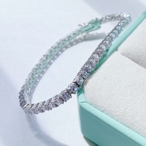 다이아 크리스탈 일자 큐빅 테니스 팔찌