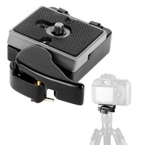 카메라 삼각대 용품 카메라 액세서리 카메라 액세서리 323 퀵 릴리스 클램프 어댑터 릴리스 플레이트 Manfrotto 200PL-14 플레이트가있는 카메라 삼각대 호환, Black