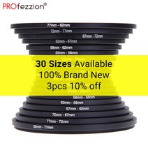 dslr 카메라 소니카메라 30 사이즈 스텝 업 렌즈 필터 어댑터 링 37-82mm canon nikon 렌즈 액세서리 용 금속 링 a7r4 a7r3 a7m4 a7m3 a7s3, 52-67mm