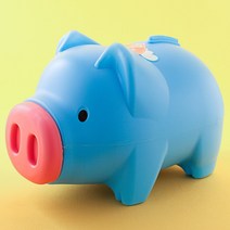 C2L 청색 돼지 저금통 자이언트 동전저금통 기부저금통 캐릭터저금통 동전모금함 예쁜저금통 저금통 나눔저금통