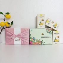 꿀 선물세트 답례품 벌꿀 허니 스틱꿀 보자기 포장, 쇼핑백