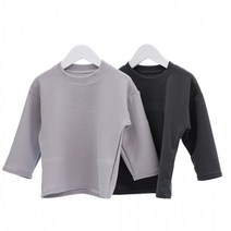 [히스몰]키즈 티셔츠 긴팔 패션 남아 등원룩 여아 캐주얼 단체복 유아 상의 데일리 라운드 유치원 아동 어린이집