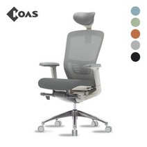 [코아스]에르체 메쉬의자 헤드 (그레이) OSCH0800HAA, 등판 블루+좌방석 패브릭