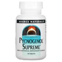 Source Naturals 피크노제놀 수프림 30 정 103269, 30 개