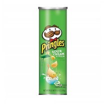Pringles Potato Crisps Chips Sour Cream and Onion 미국 프링글스 포테이토 감자 칩 샤워크림 어니언맛 158g 12통