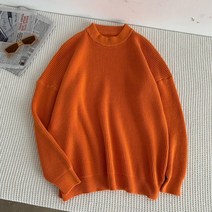 루나 남자 겨울 김선호 목폴라 크루넥 두꺼운 니트 오버핏 이상윤 스웨터
