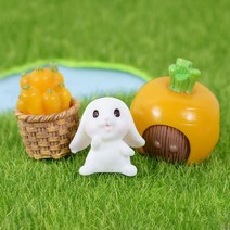 dIy DIY 미니어처 미니어쳐 diy 하우스 북엔드 만들기 재료 책꽂이 집 4개/대 귀여운 토끼 부활절 입상 마, 03 B03