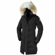 캐나다구스 명품명품캐나다구스 SHELBURNE 쉘번 클래식핏 로고패치 퍼 후드 롱다운자켓 블랙 3802L