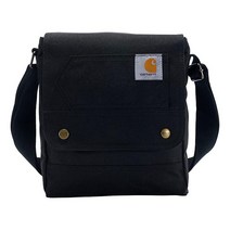 Carhartt 내구성이 뛰어나고 조절 가능한 크로스바디 백 플랩 오버 스냅 클로저 블랙185882